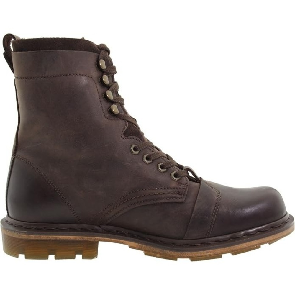 Women Size 8 Dr. Martens Dark Brown Wyoming Hi Suede Combat Boots 13337201 NEW